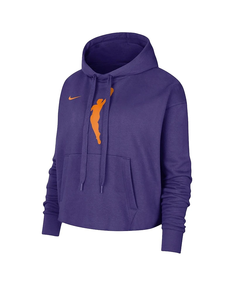 Women's Nike Purple Wnba Logowoman Team 13 Cropped Pullover Hoodie