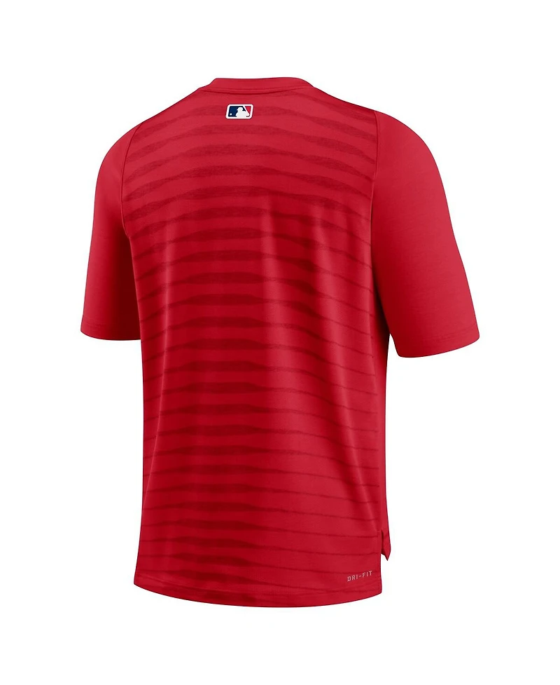Men's Nike Red St. Louis Cardinals Authentic Collection Pregame Raglan Performance V-Neck T-shirt