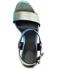 Karl Lagerfeld Paris Women's Cieone Ankle-Strap Sandals