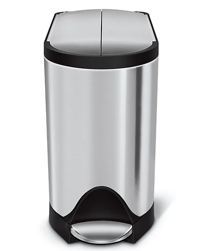 simplehuman 10 Liter Butterfly Lid Bathroom Trash Can