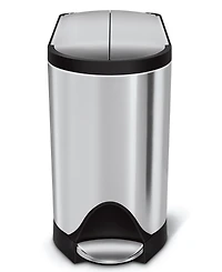 simplehuman 10 Liter Butterfly Lid Bathroom Trash Can