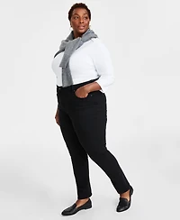 Style & Co Plus High-Rise Straight-Leg Jeans