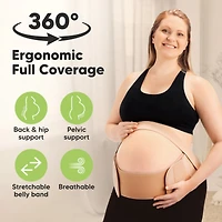 KeaBabies 2 in 1 Pregnancy Belly Support Band, Maternity Belt, Pregnancy Must Haves Baby Belly Bands