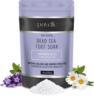 Pavelle Foot Salts for Foot Bath, Dead Sea Salt Spa, Lavender Bliss