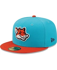Men's New Era Aqua and Orange Zorros De Somerset Copa La Diversion 59FIFTY Fitted Hat