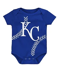 Newborn and Infant Boys Girls Royal Kansas City Royals Running Home Bodysuit