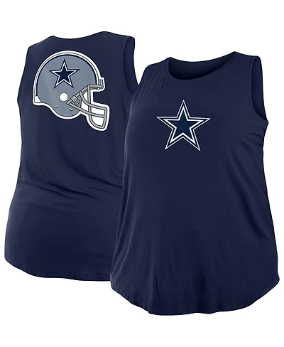 Women's New Era Navy Dallas Cowboys Plus Tank Top