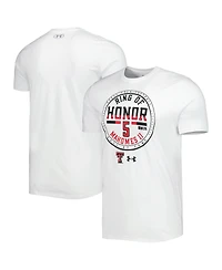 Men's Under Armour Patrick Mahomes White Texas Tech Red Raiders Ring of Honor T-shirt