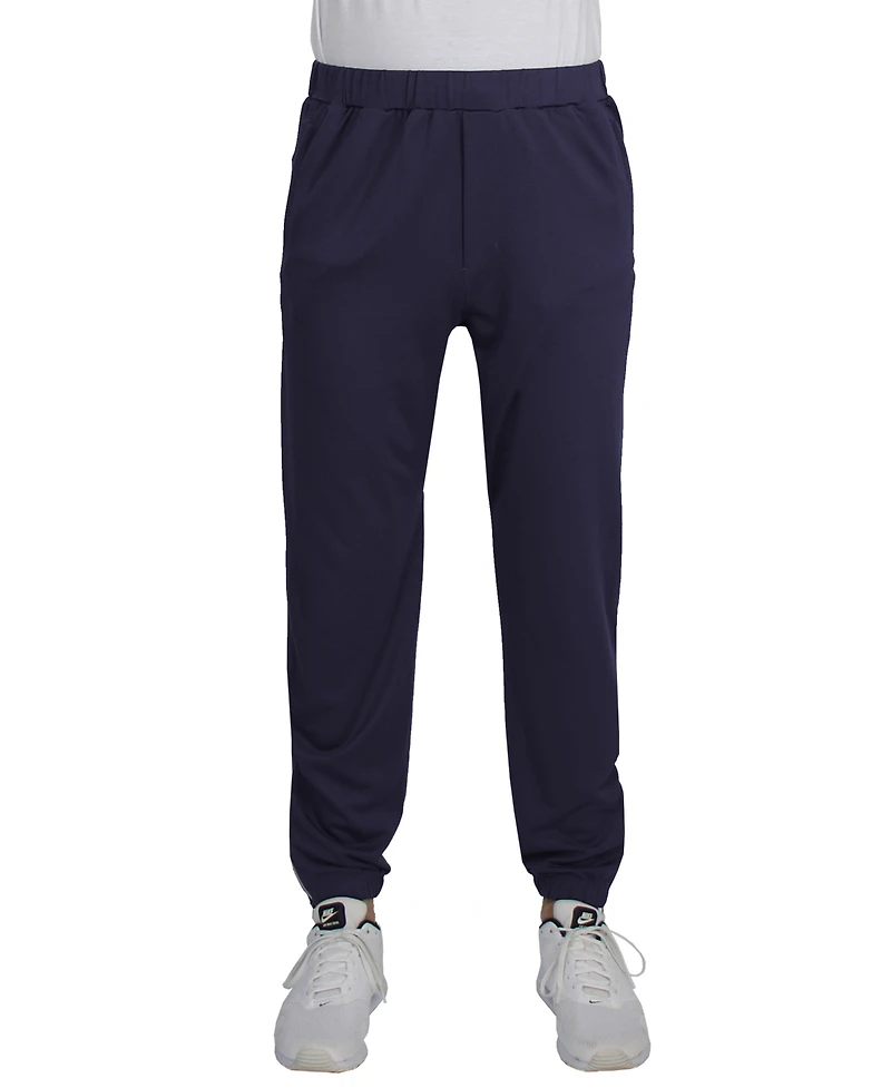 Blue Ice Men's Moisture Wicking Performance Joggers with Reflective Trim Ankle Zippers