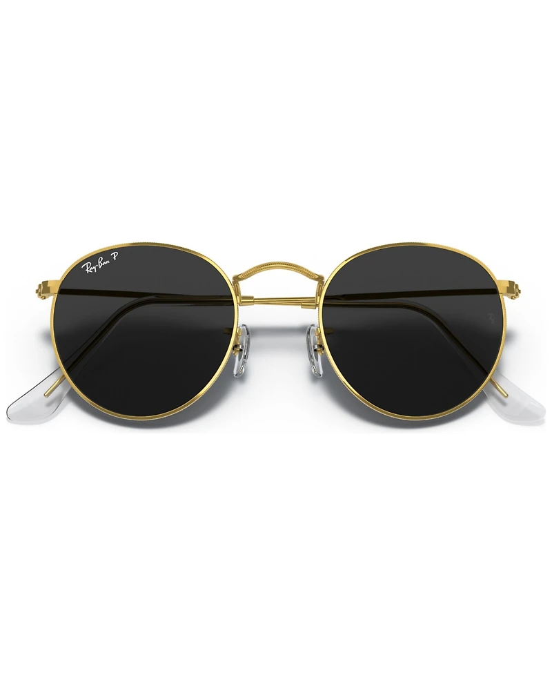 Ray-Ban Men's Polarized Sunglasses, Round Metal