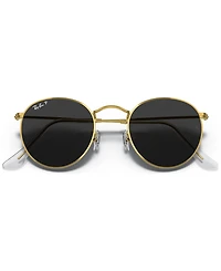 Ray-Ban Men's Polarized Sunglasses, Round Metal