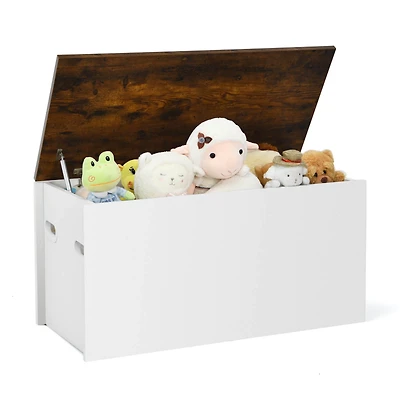 Flip-top Storage Chest Lift Top Storage Bench Wooden Deck Box Toy Box