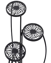 Rosemary Lane Metal Indoor Outdoor 3 Tier Floral Plant Stand