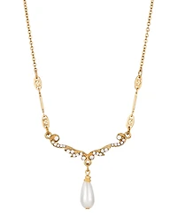 2028 Imitation Pearl Crystal Necklace