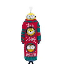 Hallmark Minions Bob, Kevin and Stuart in Ugly Christmas Sweater Ornament