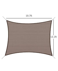 20' x 13' Recgle Outdoor Patio Portable Shade Canopy Sun Sail