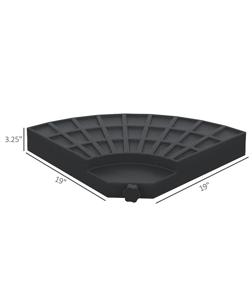 Outsunny Patio Umbrella Base, 4 Pieces Outdoor Umbrella Weights,