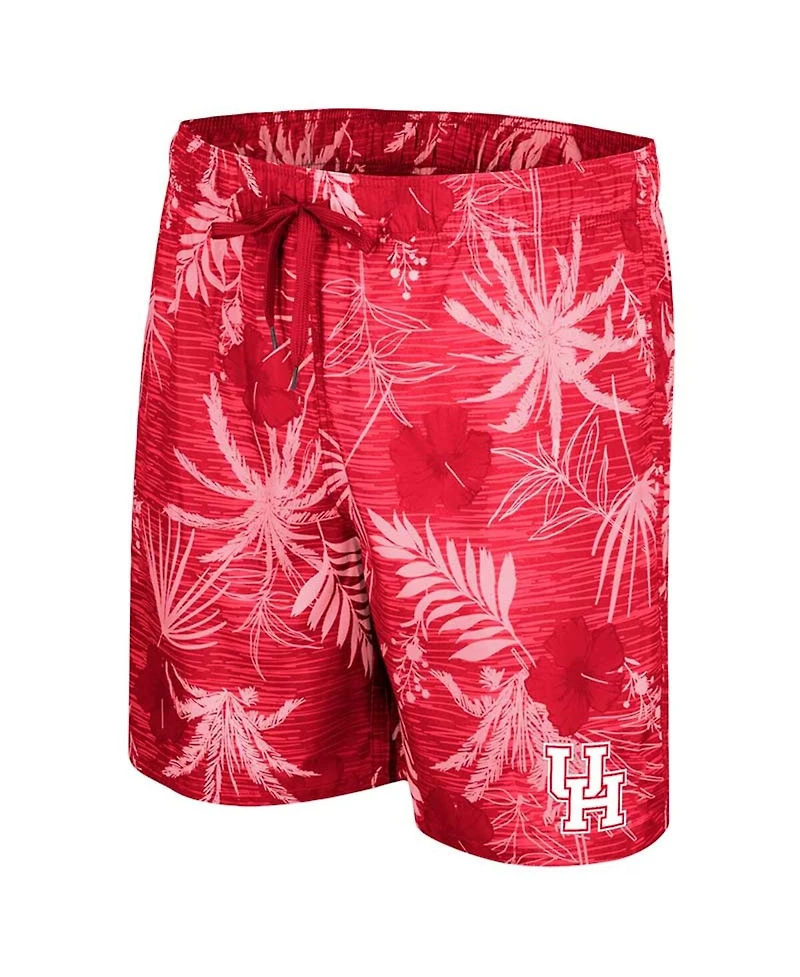 Men's Colosseum Red Houston Cougars What Else is New Swim Shorts