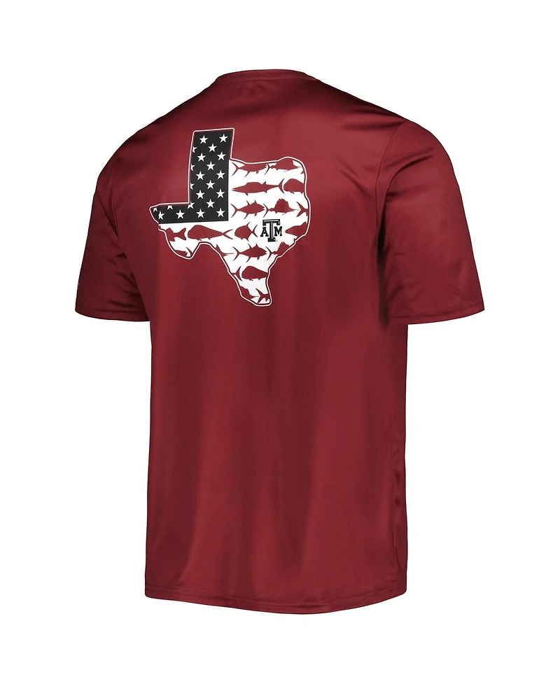 Men's Columbia Maroon Texas A&M Aggies Terminal Tackle Omni-Shade T-shirt