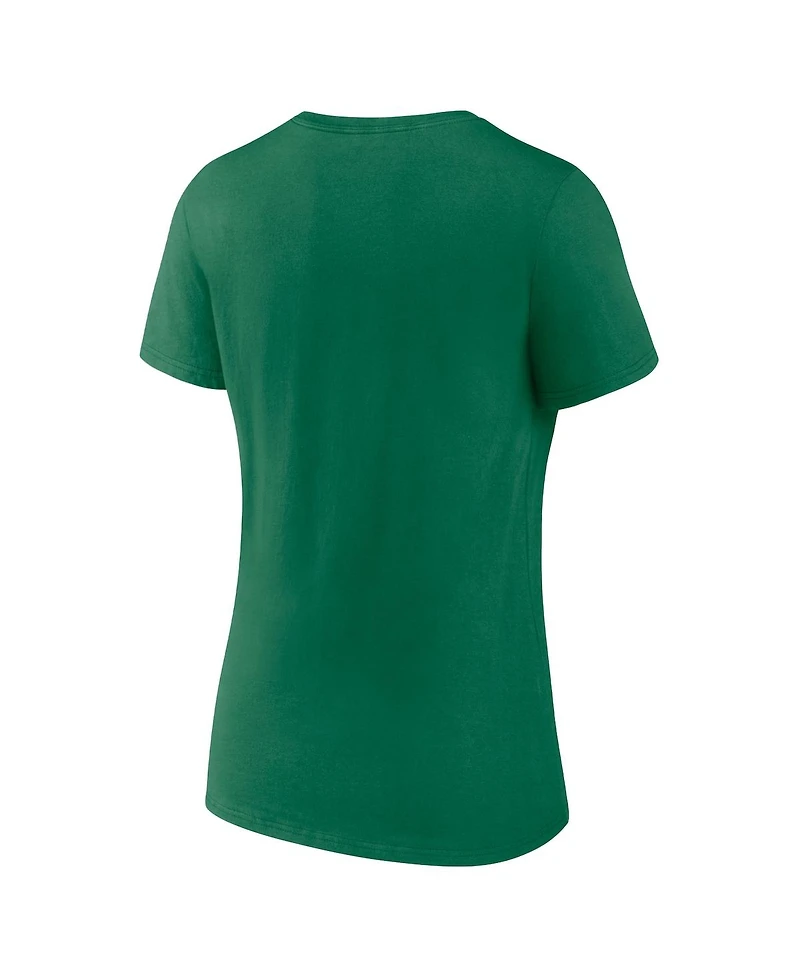 Women's Fanatics Green Dallas Cowboys Lucky Celtic V-Neck T-shirt