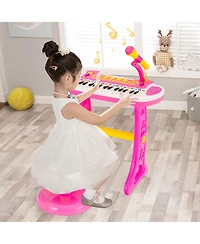 Costway 31 Key Kids Piano Keyboard Toy Toddler Musical Instrument w/ Microphone