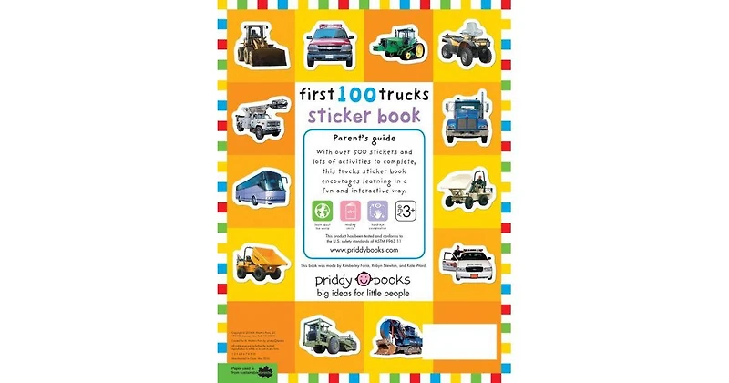 First 100 Stickers- Trucks and Things That Go- Sticker book, with Over 500 stickers by Roger Priddy