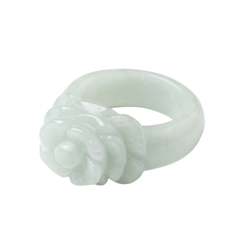 Rose — Off-White Jade Ring