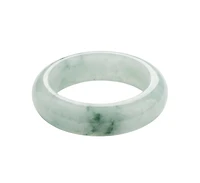 Koi — Mottled green jade ring