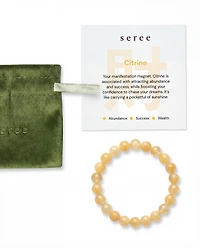 Manifest Collection | Abundance — Yellow Crystal Beaded Bracelet