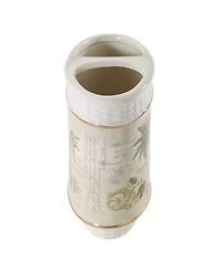 Avanti Colony Palm Tree Textured Ceramic Toothbrush Holder