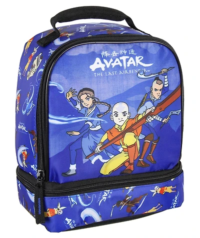 Nickelodeon Avatar The Last Airbender Character Aang Katara Sokka Zuko Cartoon Dual Compartment Lunch Box Bag