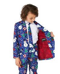 Suitmeister Big Boys Christmas Snowman Button Closure Suit Set