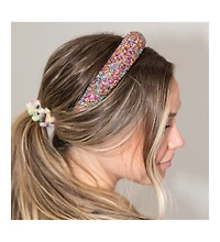 Women's Traditional Headband - Rainbow Dots