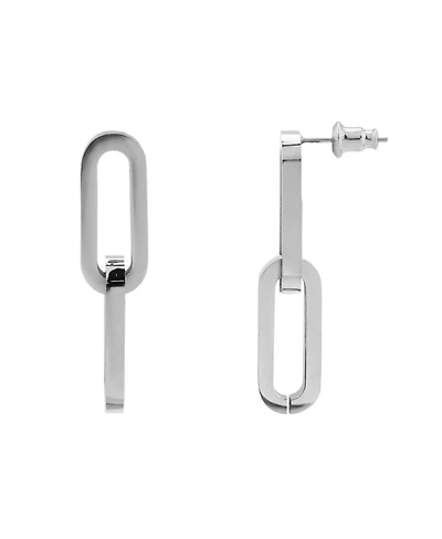 Rebl Jewelry Row Paper Clip Chain Link Earrings