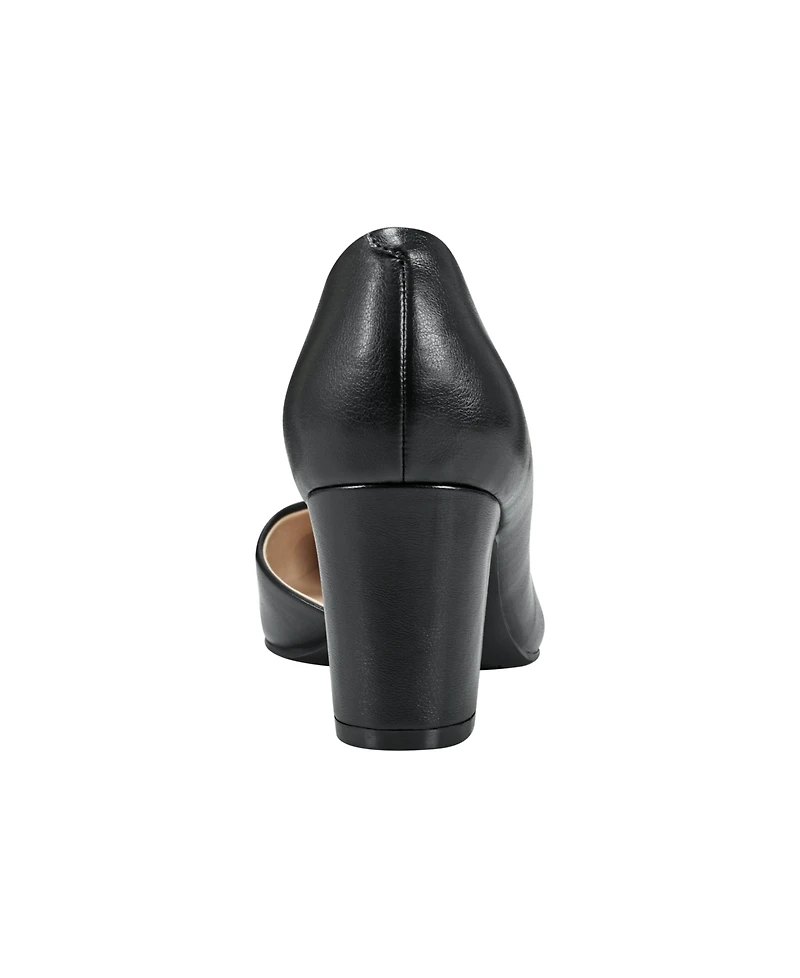 Bandolino Women's Laynier Cap Toe D'Orsay Block Heel Pumps