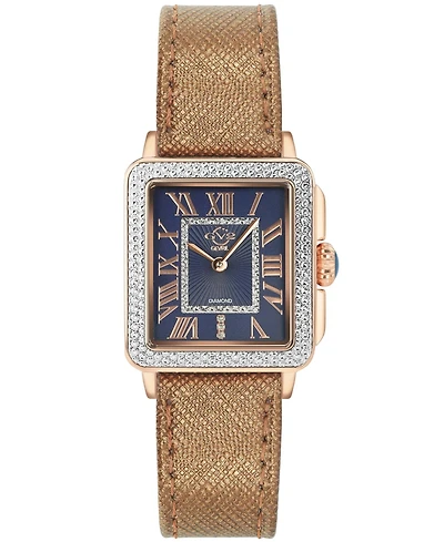 GV2 by Gevril Women's Padova Swiss Quartz Brown Leather Watch 30mm