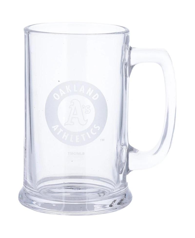 Oakland Athletics 15 Oz Stein Glass
