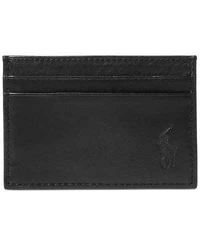Polo Ralph Lauren Men's Pebbled Leather Card Case & Money Clip