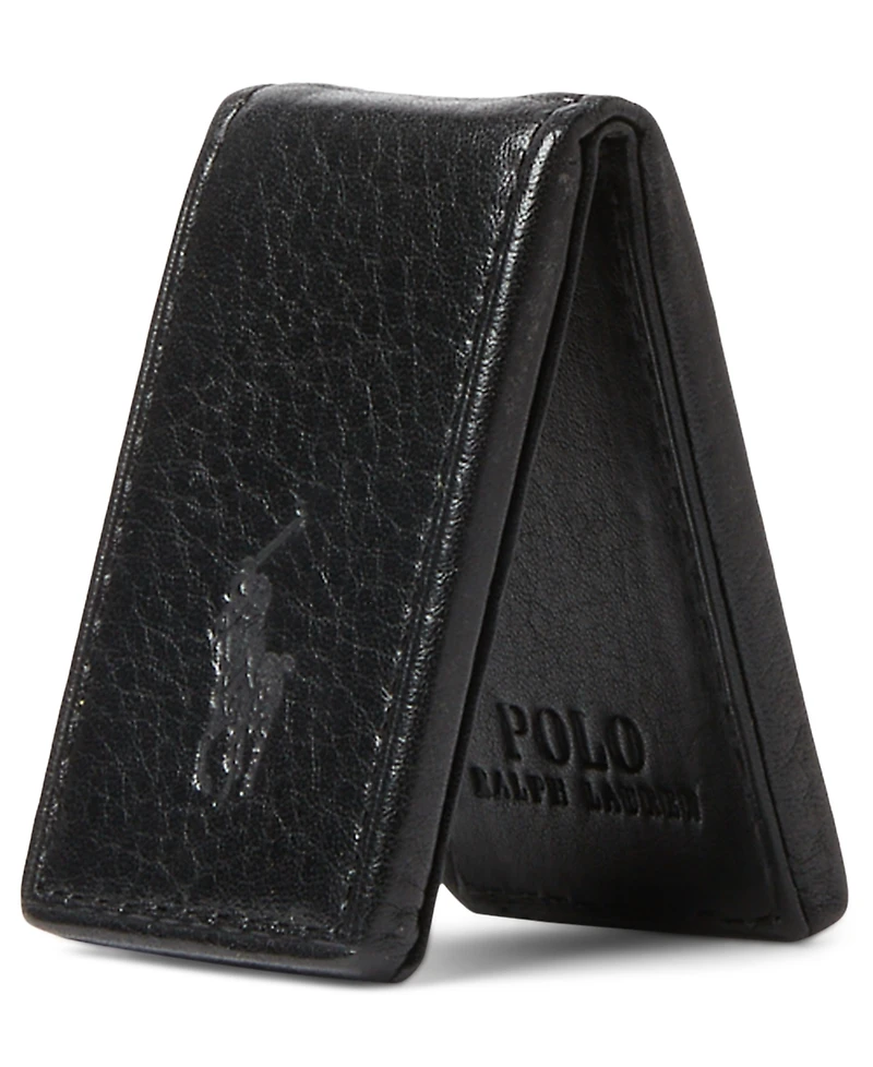 Polo Ralph Lauren Men's Pebbled Leather Money Clip
