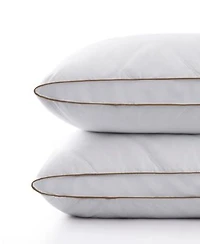 Unikome 100 Cotton Medium Support Feather Down 2 Pack Pillows