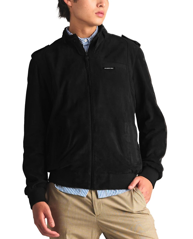 Members Only Men's Soft Suede Leather Iconic Jacket