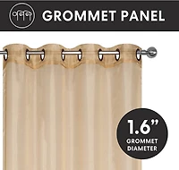 GoodGram Montauk Accents 2 Piece Grommet Top Summery Sheer Voile Window Curtain Panels For Extra Long & Taller Windows