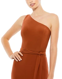 Women's Ieena Jersey One Shoulder Belted Trumpet Gown