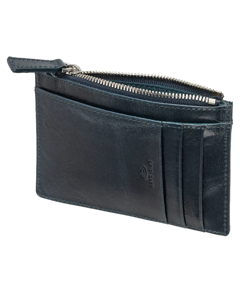 Mancini South Beach Rfid Secure Card Case and Coin Pocket