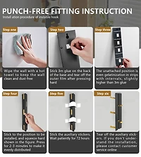 Mega Casa Vertical 5-Hook Wall Mounted - Space-Saving and Stylish Design