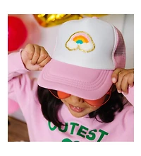 Child Girl Rainbow Patch Hat