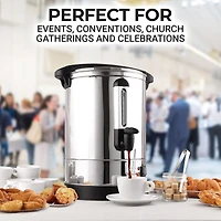 Premium Stainless Steel LargeCommercial Coffee Urn (50 Cup)