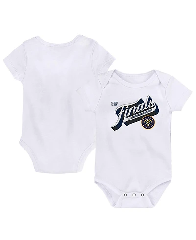 Infant Boys and Girls Fanatics White Denver Nuggets 2023 Western Conference Champions Locker Room Bodysuit