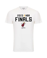 Men's and Women's Sportiqe White Miami Heat 2023 Nba Finals Bingham Premium T-shirt