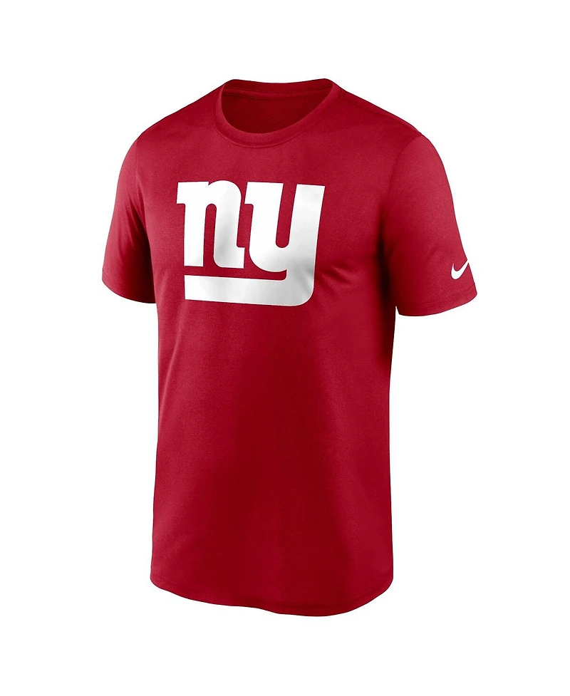 Men's Nike Red New York Giants Legend Logo Performance T-shirt